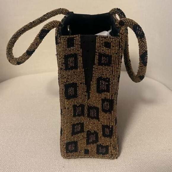 Leopard Print Beaded Mini Handbag - Picture 5 of 5